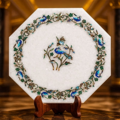 MARBLE INLAY COFFEE TABLE - MCT007