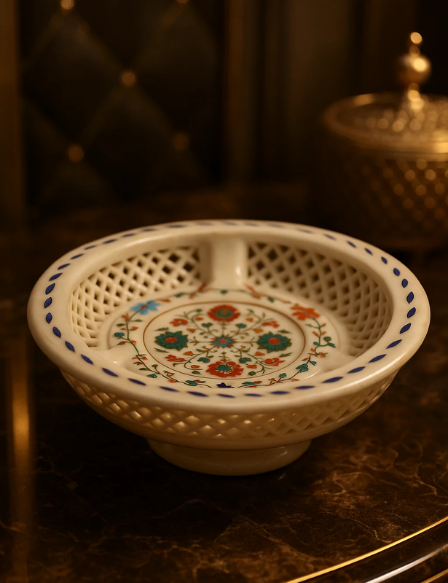 Marble Inlay Fruit Bowl