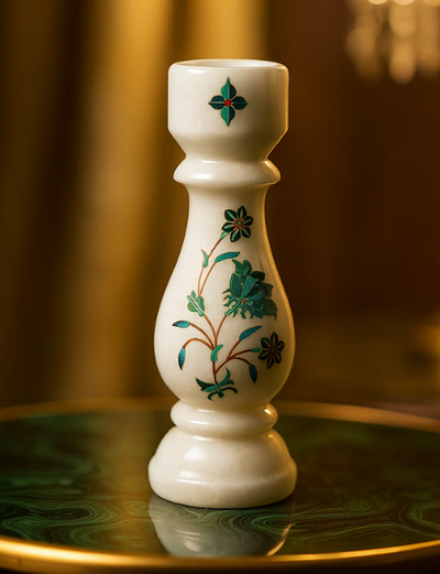 Marble Inlay Candle Stand