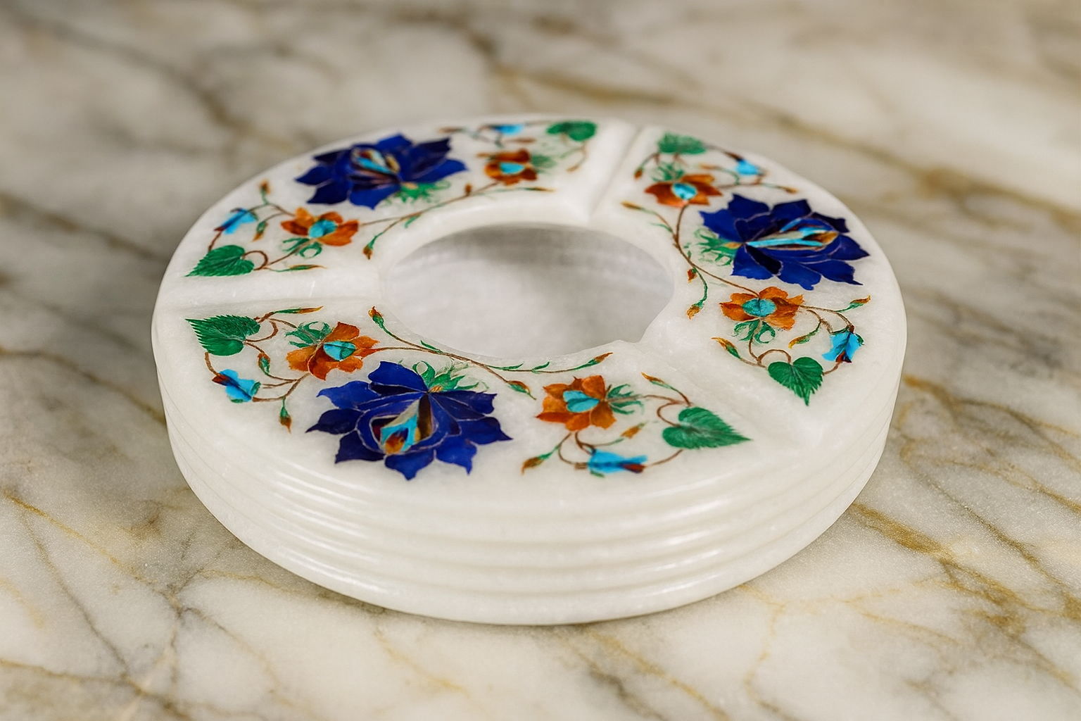 Marble Inlay Ash Tray - MAT003