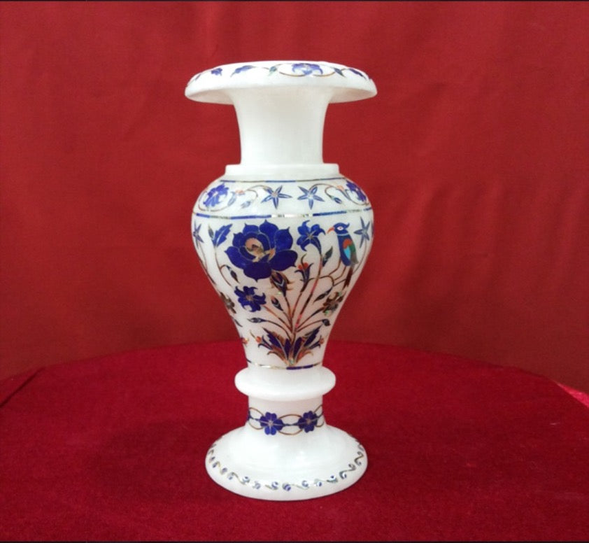 MARBLE INLAY FLOWER VASE - MFV002
