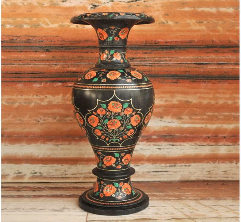MARBLE INLAY FLOWER VASE - MFV001