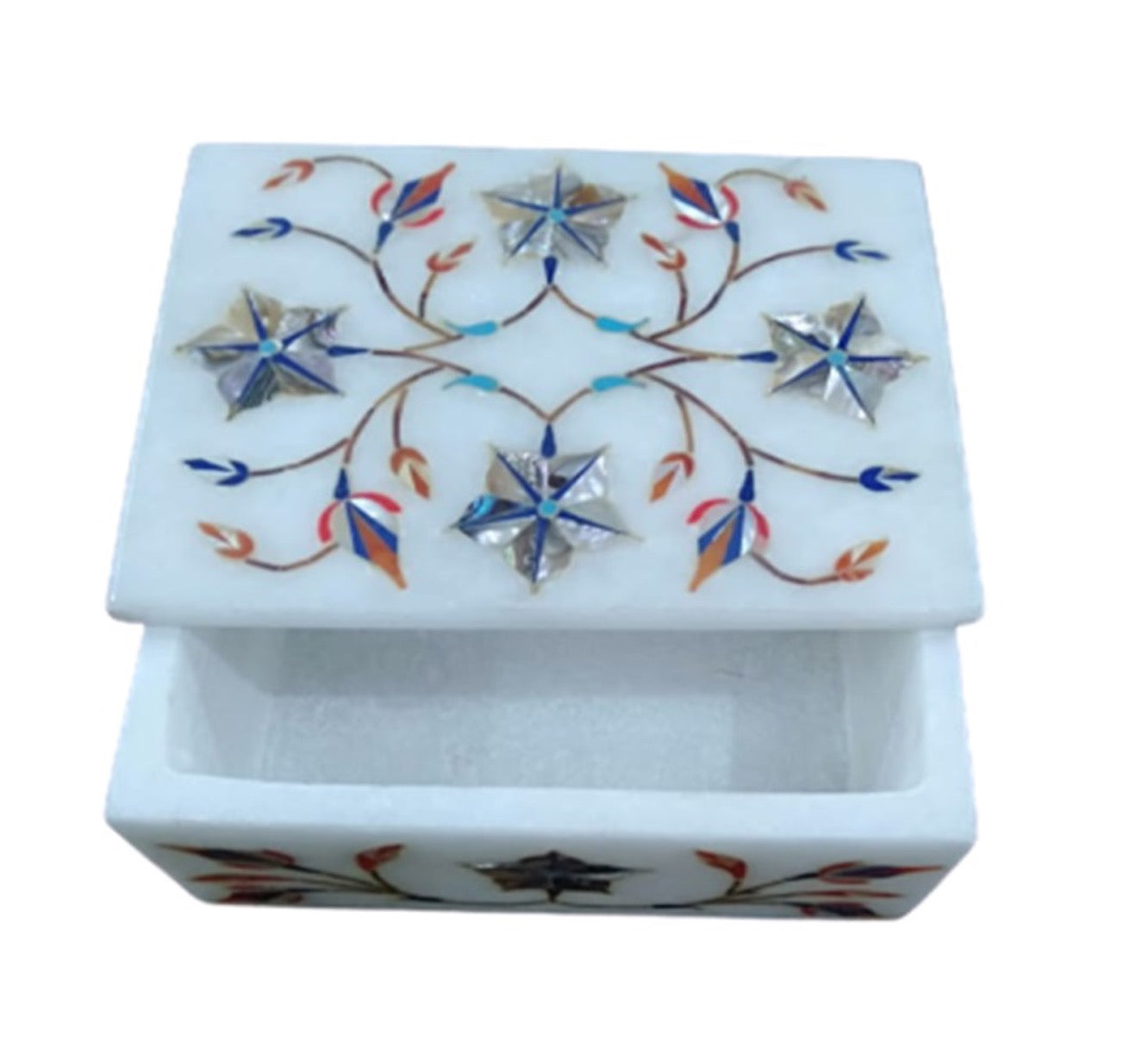 MARBLE INLAY JEWELLERY BOX - MJB006