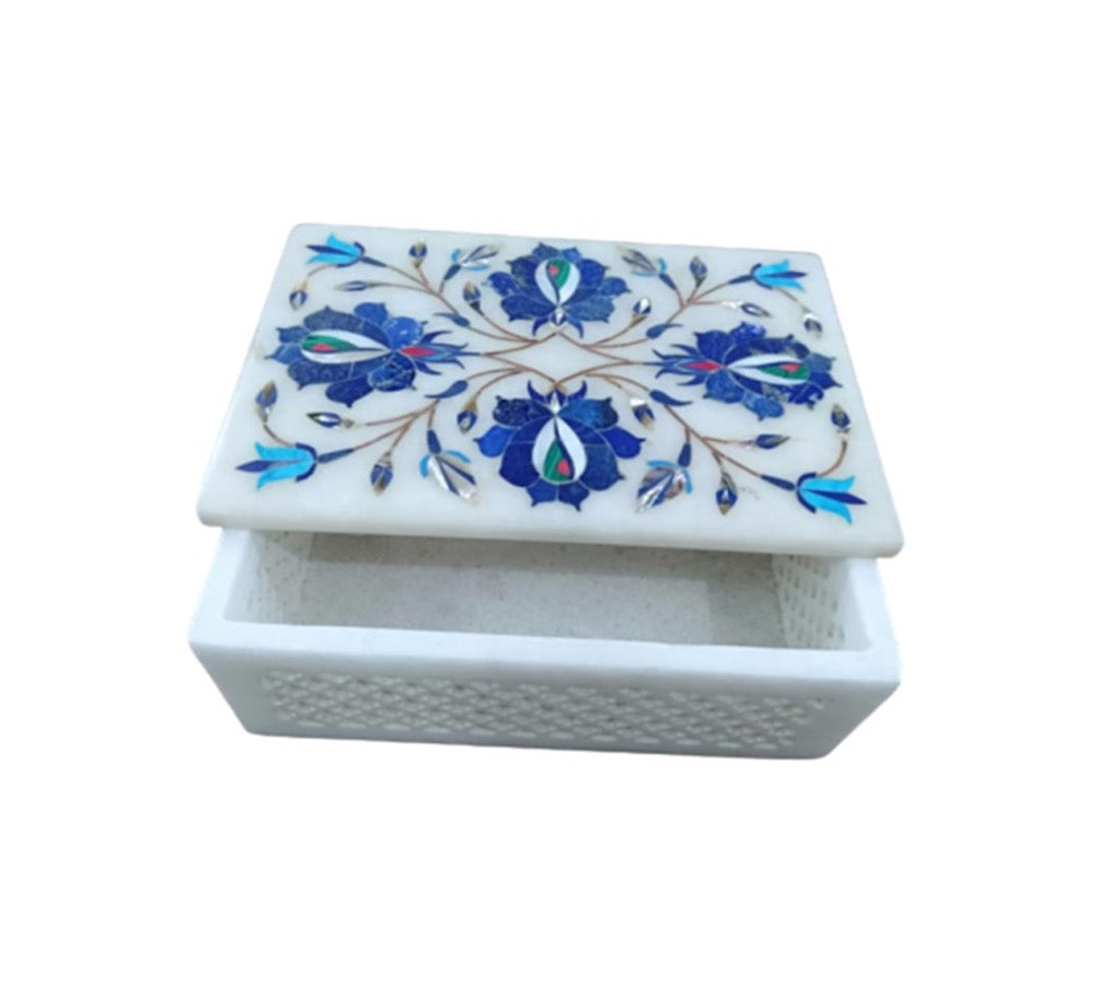 MARBLE INLAY JEWELLERY BOX - MJB007