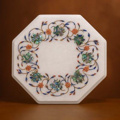 MARBLE INLAY COFFEE TABLE - MCT011