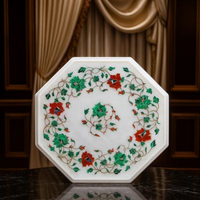 MARBLE INLAY COFFE TABLE - MCT020