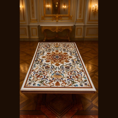 Marble Inlay Dining Table - MDT001