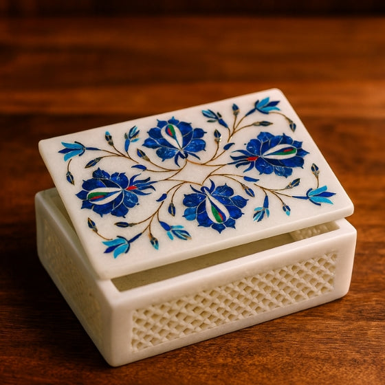 MARBLE INLAY JEWELLERY BOX - MJB007