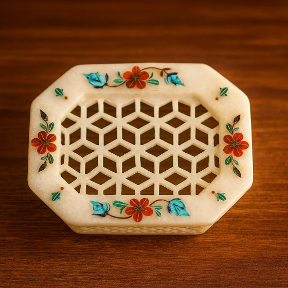marble inlay soap case - MSC008